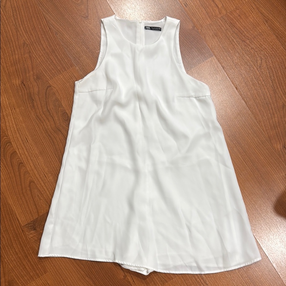 Zara white jumpsuit dress